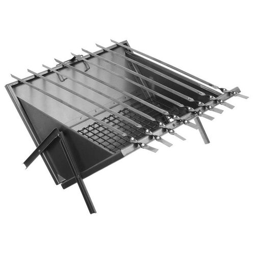 фото Мангал-дипломат, 8 шампуров, сталь, 1,0 мм, в сумке сима-ленд