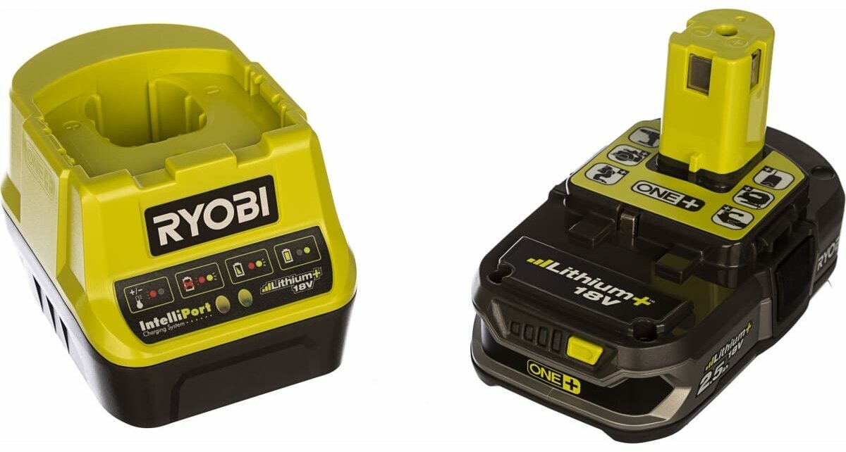 Набор Ryobi ONE+ RC18120-125 5133003359 аккумулятор 18 В 2.5 Ач Li-Ion и зарядное устройство RC18120