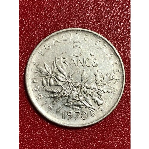 Монета Франция 5 Франков 1970 год # 4-2 монета французской полинезии 5 франков 1998 год 4 3