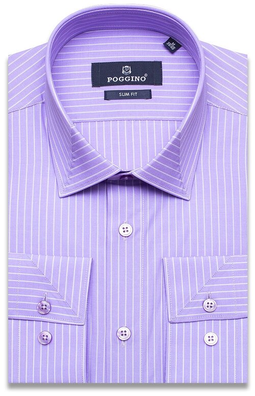 Рубашка POGGINO, размер (46)S, фиолетовый