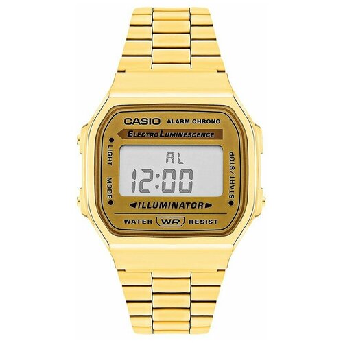 Наручные часы CASIO A168WG-9W, золотой, желтый наручные часы casio a168wg 9 золотой белый