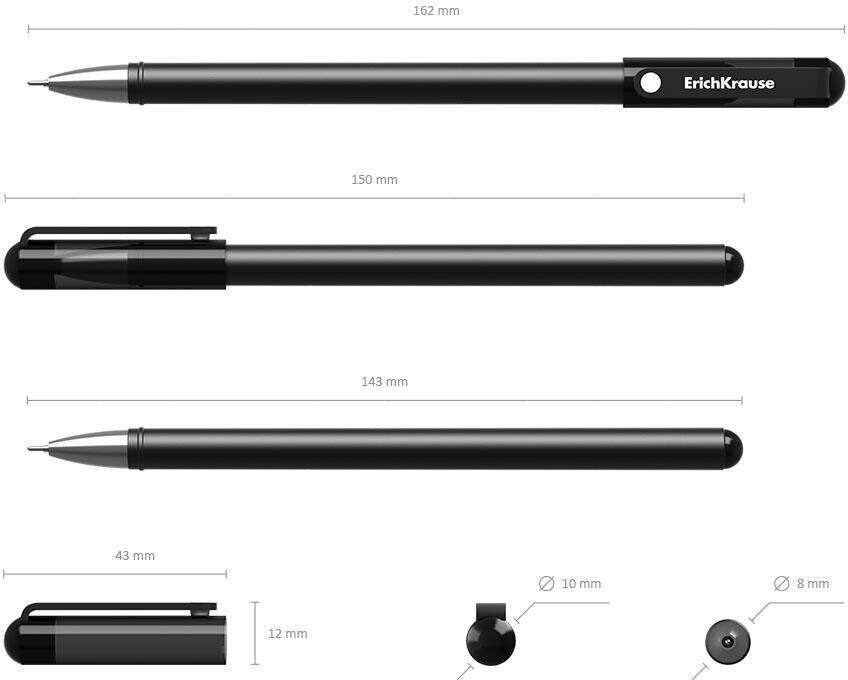 ручка гелевая Erich Krause G-Soft, 0,38 мм, черная (упаковка 12 шт) - фото №4