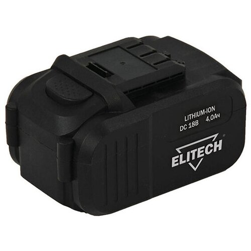 Аккумулятор ELITECH 18В 4,0Ач, Li-ion 1820.067700 аккумулятор 18в 4 а ч для шуруповерта е0103 е0104 и др x0007