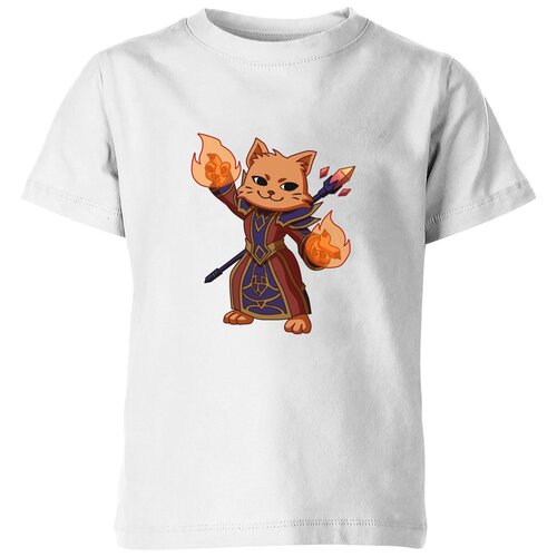 Футболка Us Basic, размер 10, белый детская футболка кот рыцарь смерти warcraft 164 синий