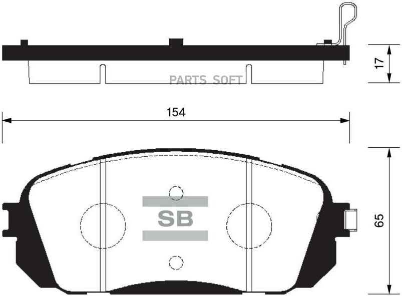 SANGSIN BRAKE SP1191 SP1191SNS_[581014D800] ! колодки дисковые п.\ Kia Gr. Carnival/Sedona 2.7/2.9CRDi (Whell size 17) 05