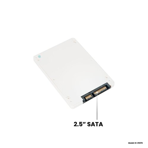 Адаптер-переходник для установки SSD M.2 SATA (B+M key) в пластиковый белый корпус (бокс) 2.5 SATA, NFHK N-2507E