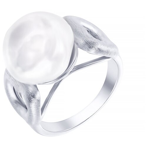фото Element47 кольцо из серебра 925 пробы с барочным жемчугом cyzpe0180r_ko_wb_wg, размер 17