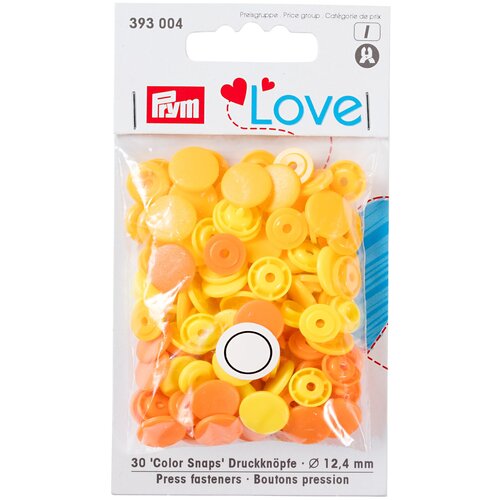 Кнопки Prym Кнопки непришивные Love - Color Snaps (3930**) 12 мм, 30 шт., желтый
