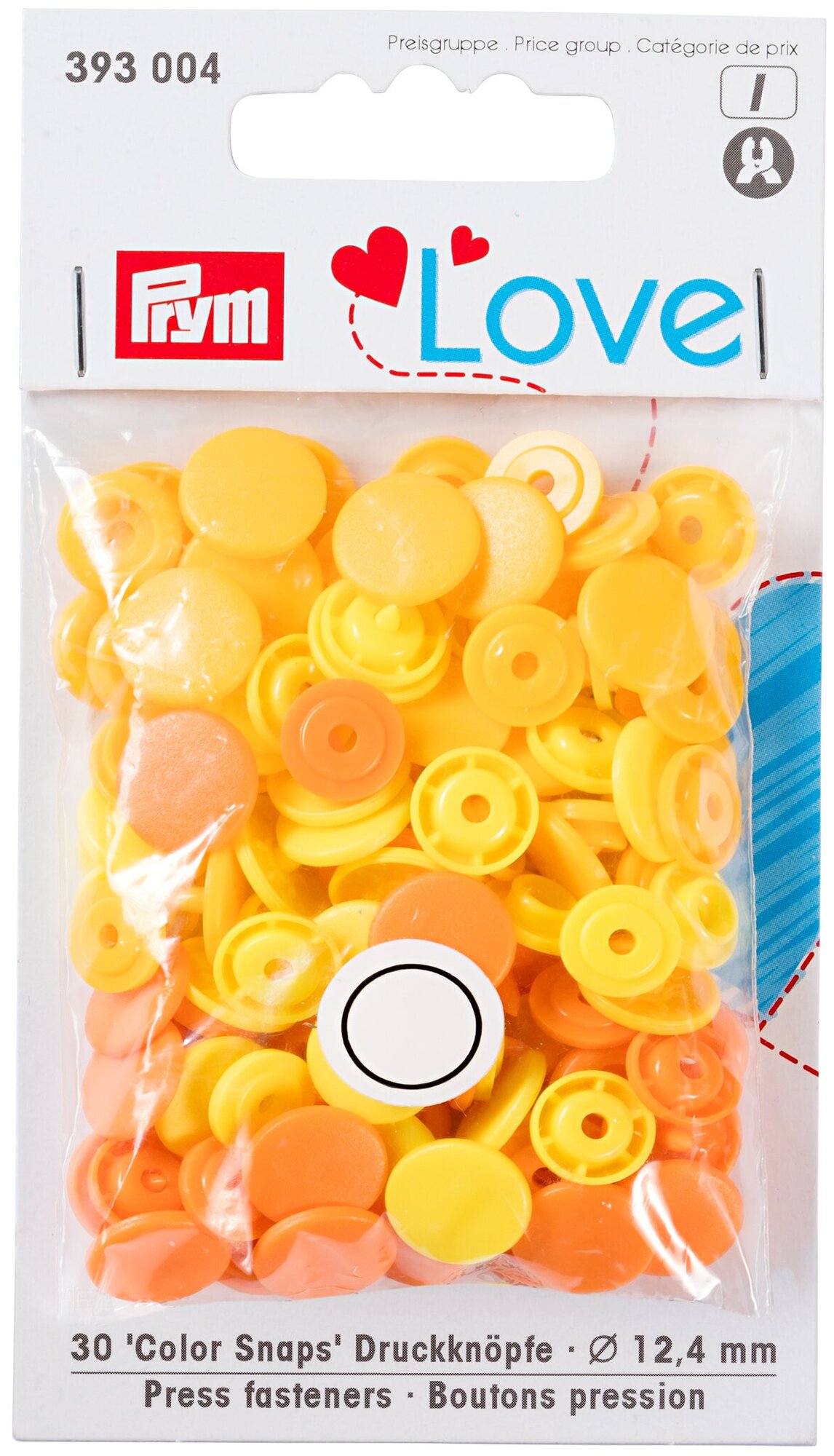 393004 Серия Prym Love - Кнопки Color Snaps, диаметр 12,4мм, Prym