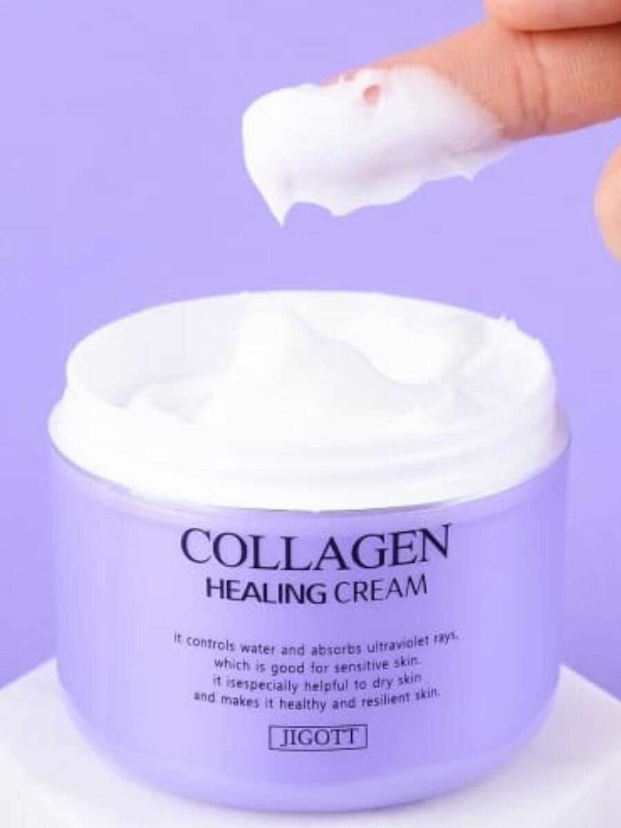 Крем для лица Jigott Collagen Healing Cream 100мл - фото №14