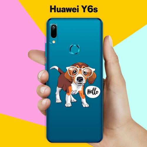 Силиконовый чехол на Huawei Y6s Hello Бигль / для Хуавей У6с силиконовый чехол hello бигль на huawei y6s
