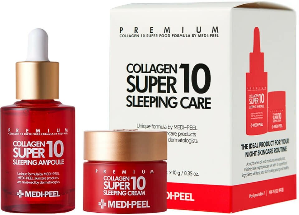 Омолаживающий набор с коллагеном MEDI-PEEL Collagen Super 10 Sleeping Care, 2 ед