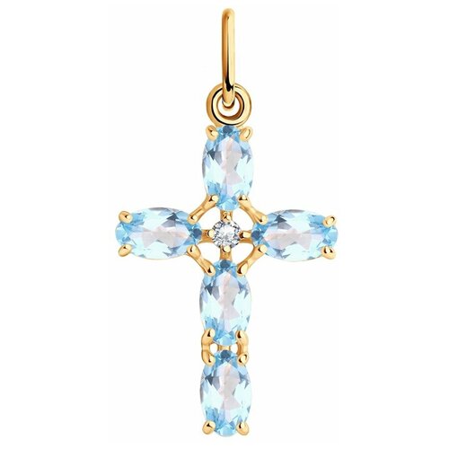 фото Sokolov подвеска из золота с топазами и фианитом 732165