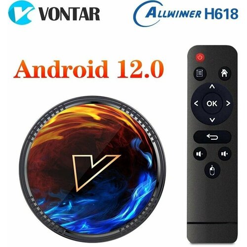 smart tv приставка h96 max x3 s905x3 4 64 gb Смарт ТВ приставка цифровая 4k Vontar H1 4G+32Gb, HDMI, Wi-Fi, Bluetooth, Андроид 12