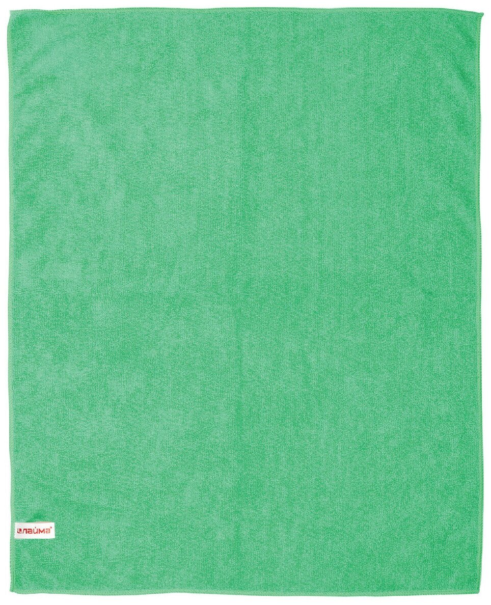 Тряпка для мытья пола, плотная микрофибра, 50х60 см, зеленая, лайма, 601251