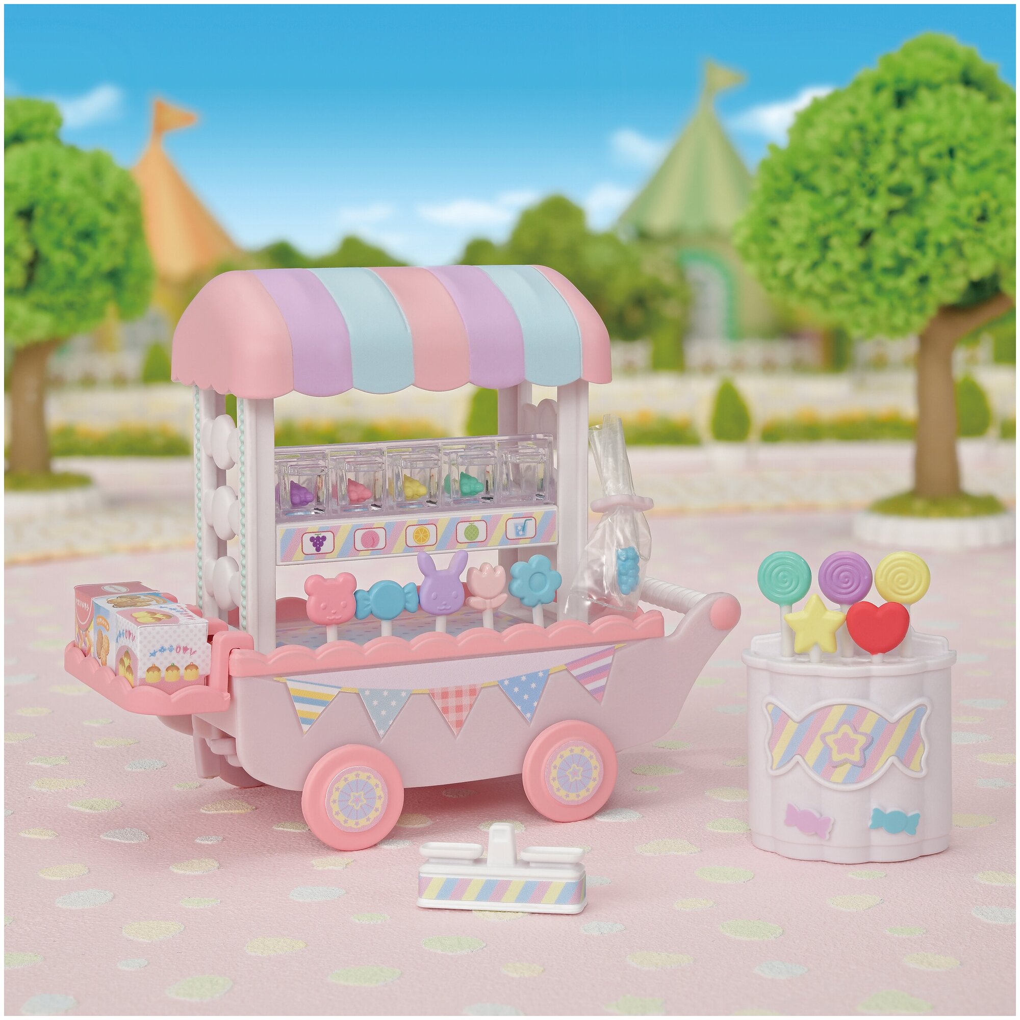 Игровой набор Sylvanian Families Тележка с конфетами - фото №5
