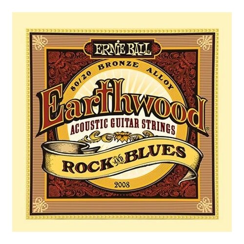 Струны для акустической гитары 10-52 ERNIE BALL P02008 Earthwood 80/20 Bronze Rock&Blues