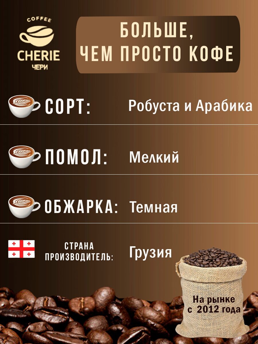Натуральный молотый кофе чери натиффее 100 гр - фотография № 3