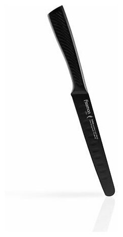 2485 FISSMAN Нож для тонкой нарезки с выточками SHINAI 15см с покрытием Graphite 15см (3Cr14 сталь)