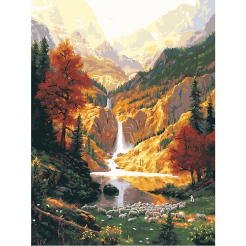 Картина по номерам Горный водопад 40х50 см Hobby Home картина по номерам горный поток 40х50 см