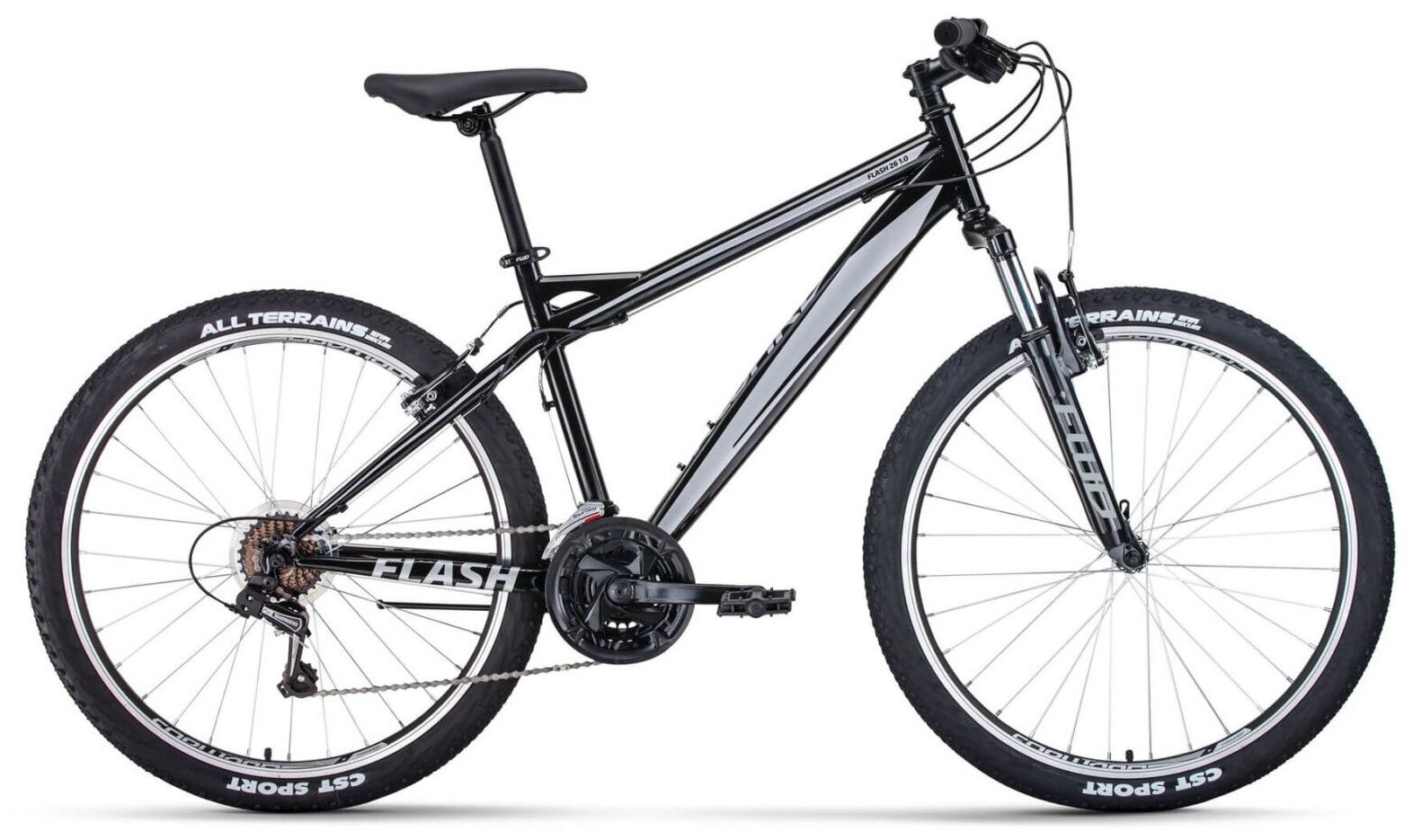 Горный велосипед Forward Flash 26 1.0 (2022) 19" Черно-серый (171-184 см)
