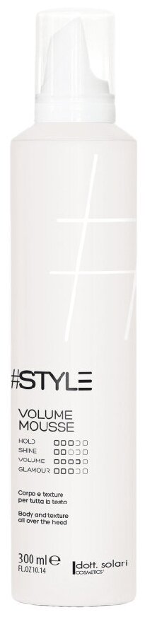 Dott.Solari Мусс Style White Line Volume, 300 мл, 400 г