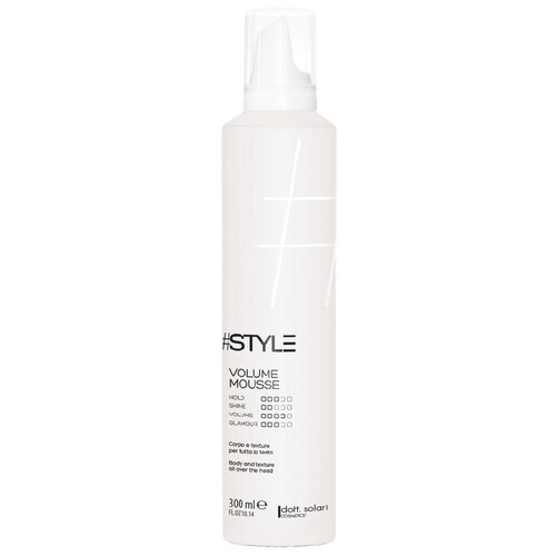 Dott.Solari Мусс Style White Line Volume, 300 мл, 400 г мусс для укладки волос dott solari cosmetics мусс для объема волос легкой фиксации style