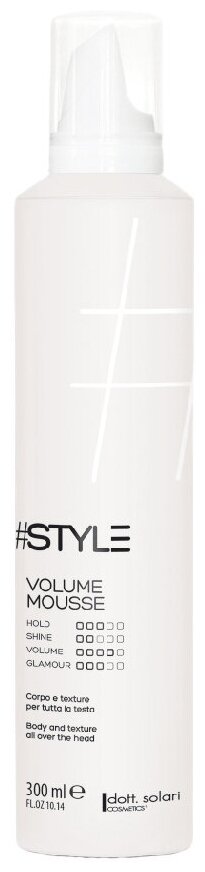 Dott. Solari Cosmetics / Мусс для объема волос сильной фиксации #STYLE, 300 мл