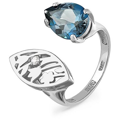 Кольца KABAROVSKY Кольцо из золота с топазом london blue и бриллиантом