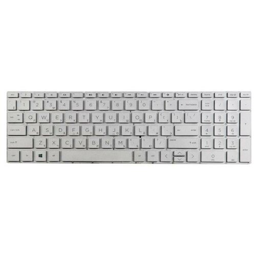 Клавиатура для ноутбука HP 17-CN, 17-CP серебристая