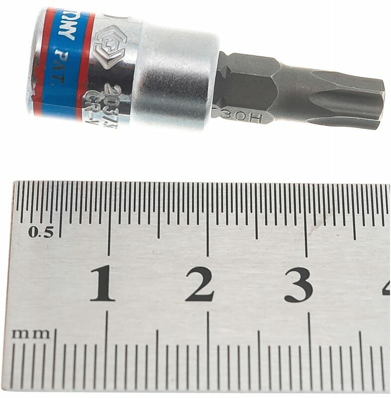 Насадка (бита) торцевая 1/4" Torx T30 L = 37 с отверстием KING TONY 203730