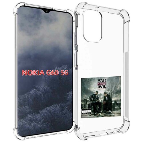 Чехол MyPads Eminem BAD MEETS EVIL – HELL THE SEQUEL для Nokia G60 5G задняя-панель-накладка-бампер