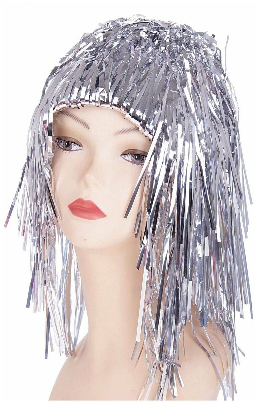 Карнавальный парик Страна Карнавалия "Дождь", 45 см, цвет серебряный, пластик, в пакете