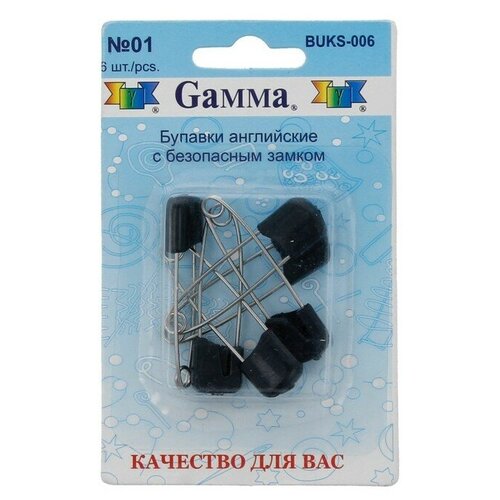 Набор булавок Gamma BUKS-006, 01 черный, N5