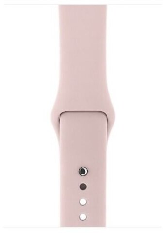 Ремешок для смарт-часов, фитнес-браслета Apple Watch Series 1 2 3 4 SE 5 6 7 8 силиконовый браслет Эпл Вотч 38/40/41 мм, розовый пудровый