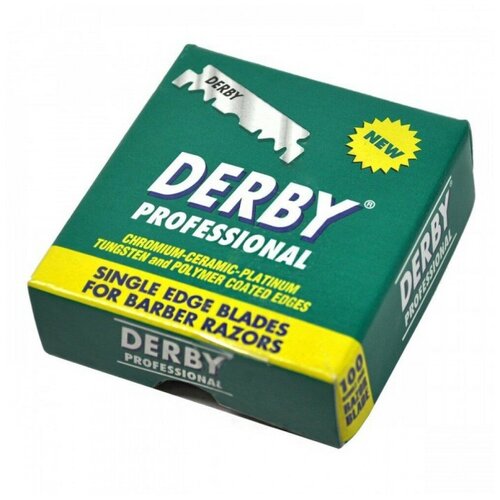 Derby Professional Single Edge Blades - Сменные лезвия для бритья Половинки 100 шт derby premium лезвия для бритвы односторонние 100 лезвий в коробке