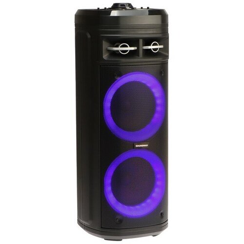 SOUNDMAX Портативная колонка Soundmax SM-MS4207 80Вт 3600мАч FM BT USB TWS подсветка черная 1407800₽