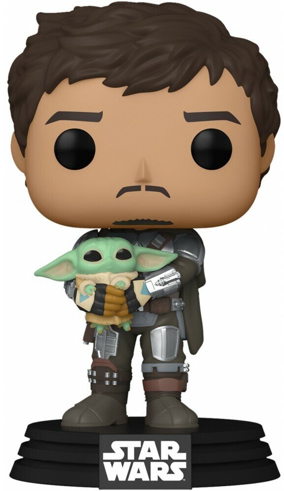 Фигурка Funko POP! головотряс Star Wars: The Mandalorian The Mandalorian with Grogu 54525