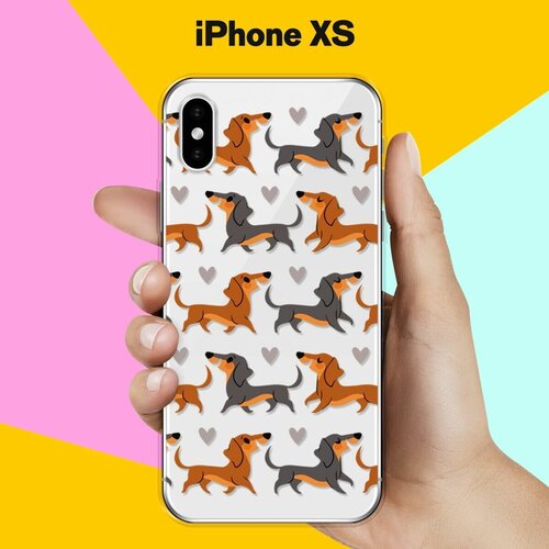 Силиконовый чехол Таксы на Apple iPhone Xs силиконовый чехол love таксы на apple iphone xs max