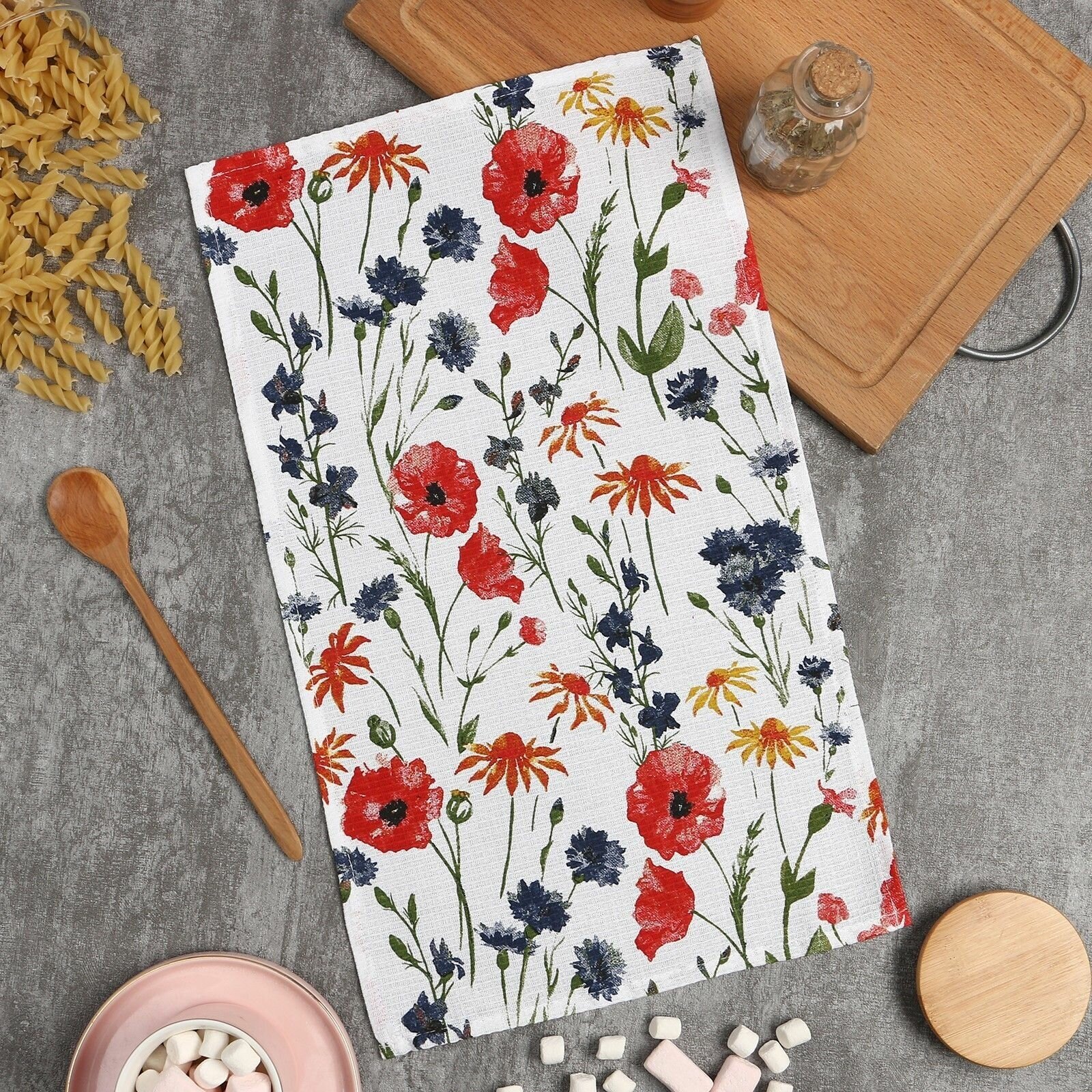 фото Полотенце Доляна "Будь позитивным" 28х46 см, 100% хл, вафля 160 г/м2