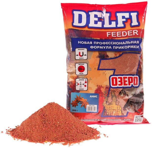 Прикормка DELFI Feeder озеро анис 800 г