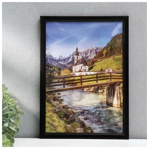Фоторамка 21х30 см (7N92) чёрный (пластиковый экран)