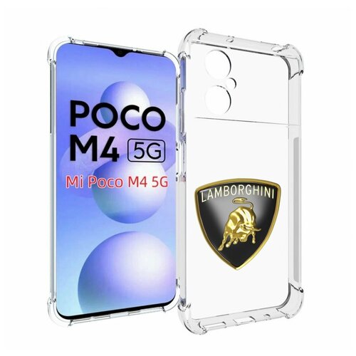 Чехол MyPads ламборгини-lambo-6 мужской для Xiaomi Poco M4 5G задняя-панель-накладка-бампер