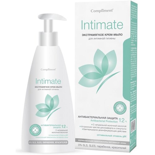 INTIMATE Крем-мыло для интимной гигиены bielita крем мыло для интимной гигиены intimate с антимикробным триклозаном 300 мл