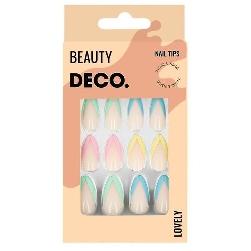 фото Набор накладных ногтей `deco.` lovely bright mood (24 шт + клеевые стикеры 24 шт)