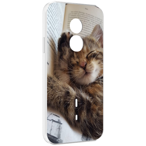 Чехол MyPads Спящий-котенок для Doogee S51 задняя-панель-накладка-бампер