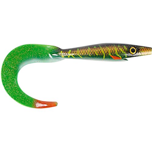 Силиконовая приманка Strike Pro Giant Pig Tail, 400 мм, 150 гр Green Motoroil Pike UV hunthouse pike lure pro pig paint lures 120mm 10 8g 150mm 21 5g 200mm 50g paddle tail shad silicone souple leurre natural musky