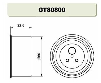 Ролик Ремня Грм Натяжной Mmc 4g63 GMB арт GT80800