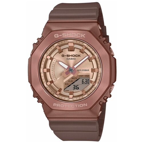 Наручные часы CASIO GM-S2100BR-5A, коричневый, черный наручные часы casio g shock gm s2100br 5a коричневый черный