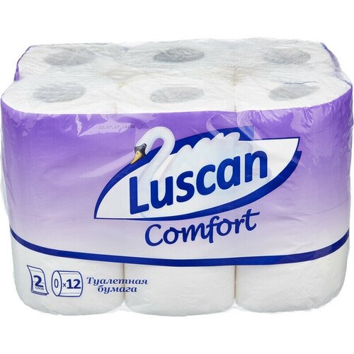 Бумага туалетная Luscan Comfort 2сл бел 100%цел втул 21,88м 175л .